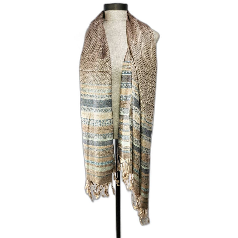 NWT Handmade scarf from Thailand with fringe